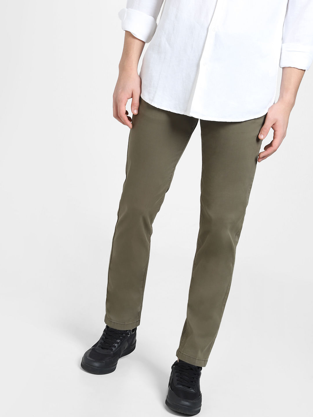 Buy Dark Grey Mid Rise Slim Fit Pants for Men Online at SELECTED HOMME  |156337803
